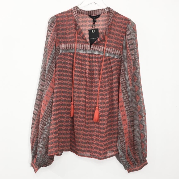 Lucky Brand Tops - NWT Lucky Brand Medium Peasant Blouse Tunic Boho